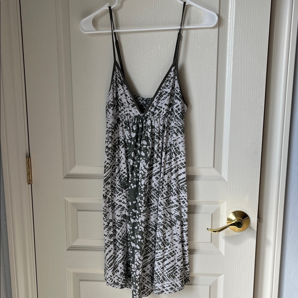 Hurley Olive and White Patterned dress or cover up size small